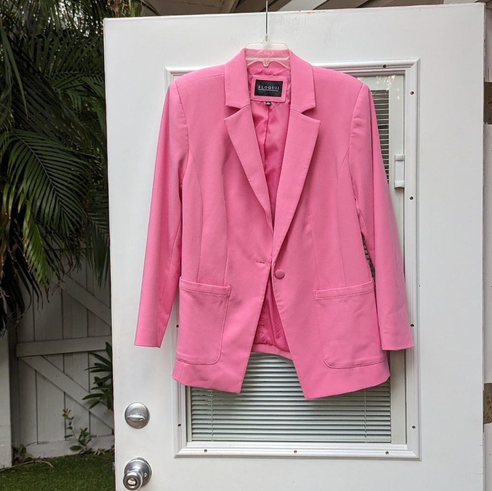 Eloquii Pink Basic Blazer, size 14